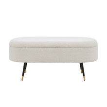 Load image into Gallery viewer, Phoebe Faux Shearling Storage Bench
