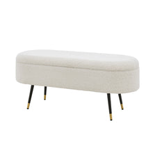 Load image into Gallery viewer, Phoebe Faux Shearling Storage Bench
