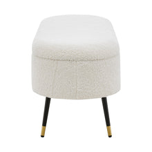 Load image into Gallery viewer, Phoebe Faux Shearling Storage Bench

