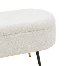 Load image into Gallery viewer, Phoebe Faux Shearling Storage Bench

