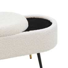 Load image into Gallery viewer, Phoebe Faux Shearling Storage Bench
