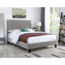 Load image into Gallery viewer, Amelia Light Grey King Upholstered Bed
