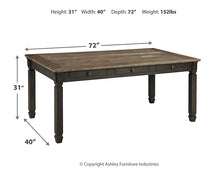 Load image into Gallery viewer, Tyler Creek Rectangular Dining Room Table
