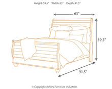 Load image into Gallery viewer, Willowton Queen Sleigh Bed
