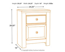 Load image into Gallery viewer, Paxberry Two Drawer Night Stand
