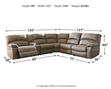 Load image into Gallery viewer, Segburg 4-Piece Power Reclining Sectional
