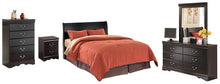 Load image into Gallery viewer, Huey Vineyard Queen Sleigh Headboard with Mirrored Dresser, Chest and Nightstand
