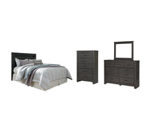 Load image into Gallery viewer, Brinxton Queen/Full Panel Headboard with Mirrored Dresser and Chest

