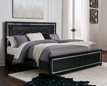 Load image into Gallery viewer, Kaydell King/California King Upholstered Panel Headboard with Mirrored Dresser
