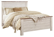 Load image into Gallery viewer, Willowton Queen Panel Bed with Mirrored Dresser
