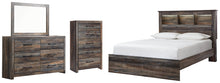 Load image into Gallery viewer, Drystan Queen Bookcase Bed with Mirrored Dresser and Chest
