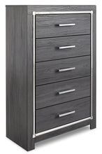 Load image into Gallery viewer, Lodanna King Panel Bed with 2 Storage Drawers with Mirrored Dresser, Chest and Nightstand
