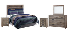 Load image into Gallery viewer, Zelen Full Panel Headboard with Mirrored Dresser and 2 Nightstands
