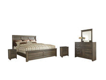 Load image into Gallery viewer, Juararo California King Panel Bed with Mirrored Dresser and 2 Nightstands
