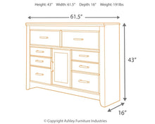 Load image into Gallery viewer, Juararo Queen Poster Bed with Mirrored Dresser and Chest
