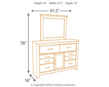 Load image into Gallery viewer, Juararo King/California King Panel Headboard with Mirrored Dresser and 2 Nightstands
