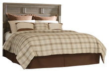 Load image into Gallery viewer, Juararo King/California King Panel Headboard with Mirrored Dresser and Chest
