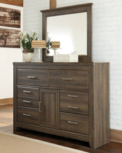 Load image into Gallery viewer, Juararo King/California King Panel Headboard with Mirrored Dresser and Chest
