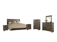 Load image into Gallery viewer, Juararo King/California King Panel Headboard with Mirrored Dresser, Chest and 2 Nightstands
