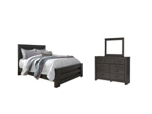 Load image into Gallery viewer, Brinxton Queen Panel Bed with Mirrored Dresser
