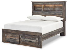 Load image into Gallery viewer, Drystan Full Bookcase Bed with 2 Storage Drawers with Mirrored Dresser, Chest and 2 Nightstands
