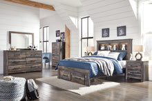 Load image into Gallery viewer, Drystan Full Bookcase Bed with 2 Storage Drawers with Mirrored Dresser, Chest and 2 Nightstands
