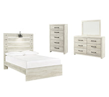 Load image into Gallery viewer, Cambeck Queen Panel Bed with Mirrored Dresser and Chest
