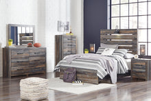 Load image into Gallery viewer, Drystan Queen Panel Bed with Mirrored Dresser and 2 Nightstands
