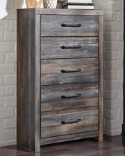 Load image into Gallery viewer, Drystan King Panel Bed with 2 Storage Drawers with Mirrored Dresser, Chest and 2 Nightstands
