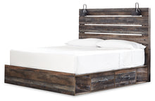 Load image into Gallery viewer, Drystan King Panel Bed with 4 Storage Drawers with Mirrored Dresser, Chest and Nightstand
