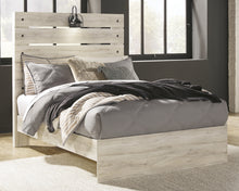 Load image into Gallery viewer, Cambeck Full Panel Bed with Mirrored Dresser and 2 Nightstands
