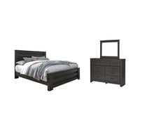 Load image into Gallery viewer, Brinxton King Panel Bed with Mirrored Dresser
