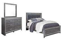 Load image into Gallery viewer, Lodanna Queen Panel Bed with Mirrored Dresser
