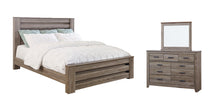 Load image into Gallery viewer, Zelen King Panel Bed with Mirrored Dresser
