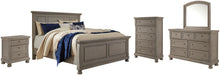 Load image into Gallery viewer, Lettner King Panel Bed with Mirrored Dresser, Chest and Nightstand
