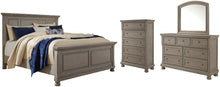Load image into Gallery viewer, Lettner California King Panel Bed with Mirrored Dresser and Chest
