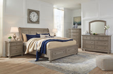 Load image into Gallery viewer, Lettner California King Sleigh Bed with Mirrored Dresser, Chest and Nightstand
