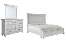 Load image into Gallery viewer, Kanwyn King Panel Bed with Storage with Mirrored Dresser
