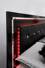 Load image into Gallery viewer, Kaydell Queen Panel Bed with Storage with Mirrored Dresser and 2 Nightstands
