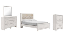 Load image into Gallery viewer, Altyra Queen Panel Bookcase Bed with Mirrored Dresser and Chest
