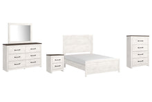 Load image into Gallery viewer, Gerridan Full Panel Bed with Mirrored Dresser, Chest and Nightstand
