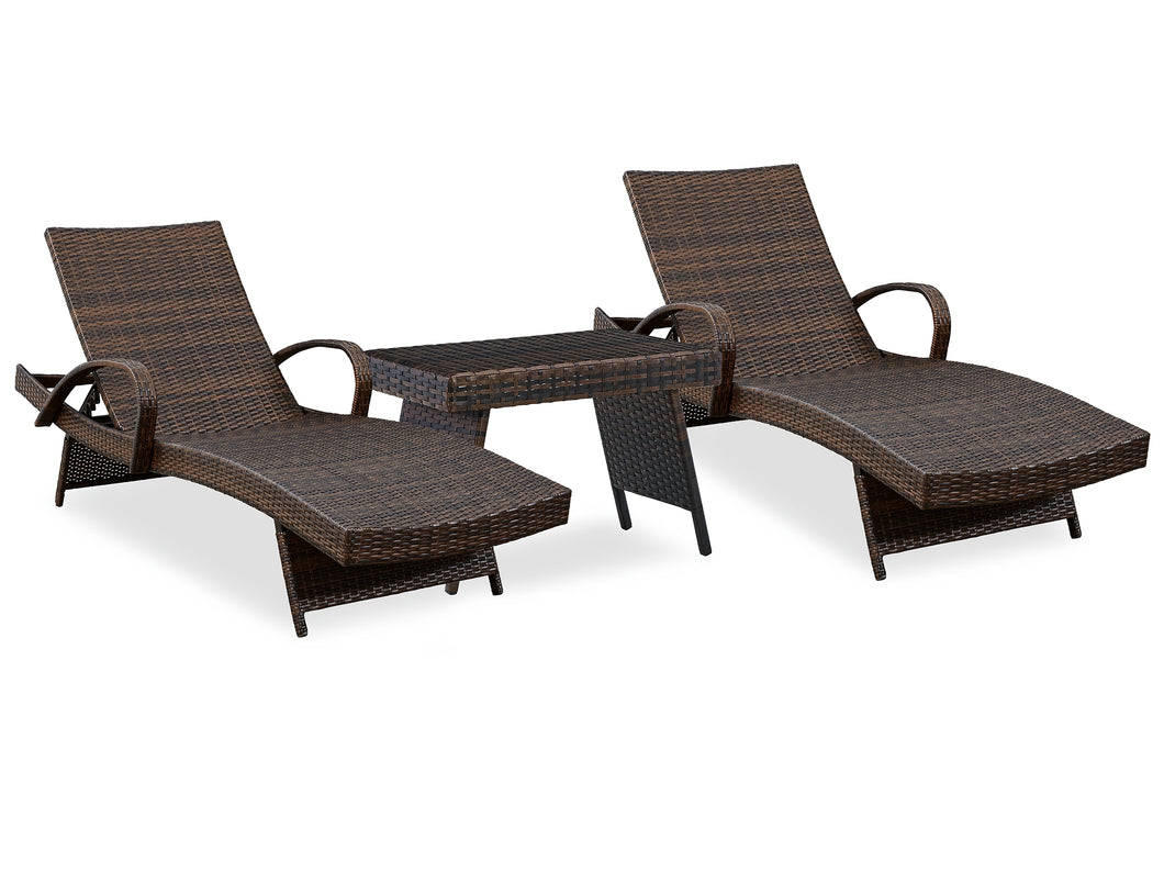 Kantana 2 Chaise Lounge Chairs with End Table