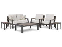 Load image into Gallery viewer, Tropicava Outdoor Loveseat and 2 Lounge Chairs with Coffee Table and 2 End Tables
