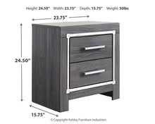 Load image into Gallery viewer, Lodanna Queen Panel Bed with 2 Storage Drawers with Mirrored Dresser and Nightstand
