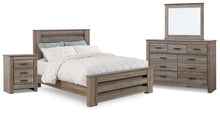 Load image into Gallery viewer, Zelen Queen Panel Bed with Mirrored Dresser and Nightstand

