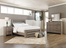 Load image into Gallery viewer, Zelen Queen Panel Bed with Mirrored Dresser and Nightstand
