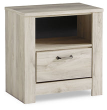 Load image into Gallery viewer, Bellaby Queen Platform Bed with 2 Storage Drawers with Mirrored Dresser and Nightstand
