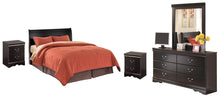 Load image into Gallery viewer, Huey Vineyard Queen Sleigh Headboard with Mirrored Dresser and 2 Nightstands
