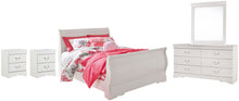 Load image into Gallery viewer, Anarasia Full Sleigh Bed with Mirrored Dresser and 2 Nightstands
