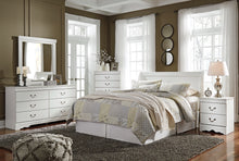 Load image into Gallery viewer, Anarasia Queen Sleigh Headboard with Mirrored Dresser and Chest
